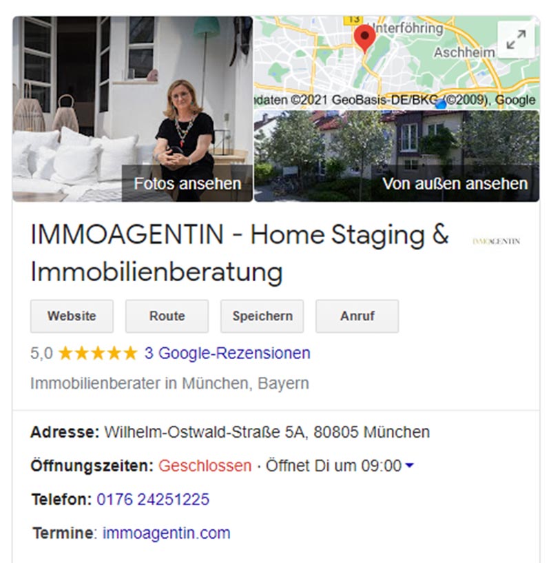 Google My Business - Webagentur und Webdesign München